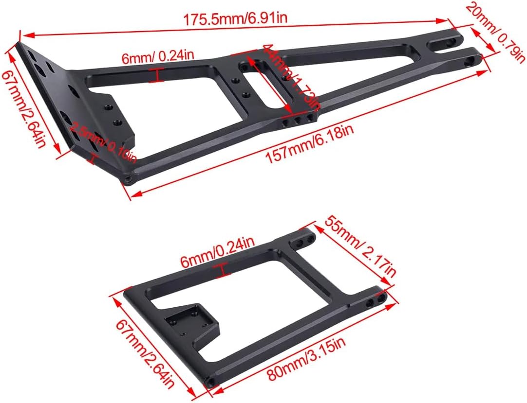 AMK 1/10 RC Crawler Tow Truck Accessory Kit, Truck Tow Truck Crane Arm Wrecker Servo Winch Kit, for 1/10 RC Crawler SCX10 TRX4 Capra LCG Chassis Upgrades Parts