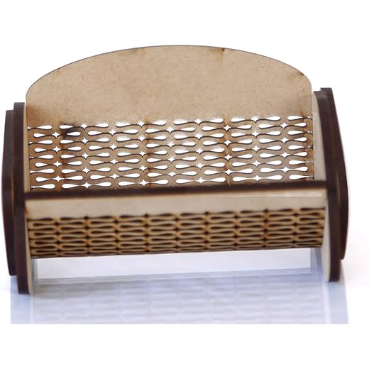 Handmade Wood Card Holder, Desk Organizer