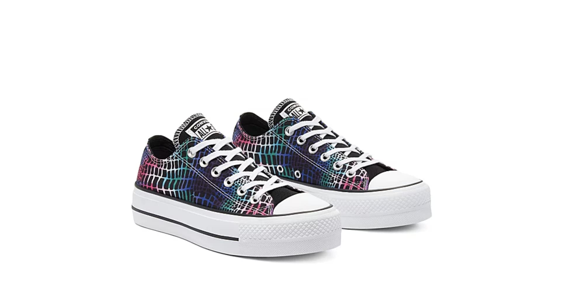 Converse Chuck Taylor All Star Lift Clean Ox Core Canvas Trampki Kobiety Czarny Trampki Niskie Shoes
