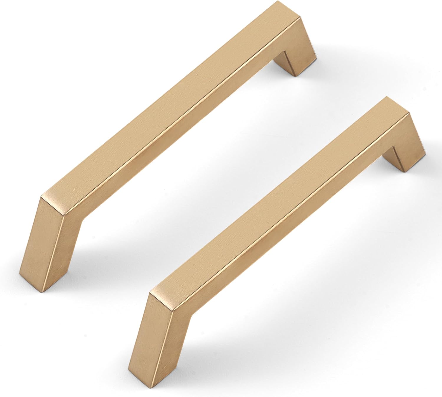 Estmoon 30 Pack 5 Inch Cabinet Handles - Champagne Bronze Modern Square Gold Cabinet Pulls Kitchen Drawer Handles for Cabinets and Drawers, 5" Hole Centers(128 mm)