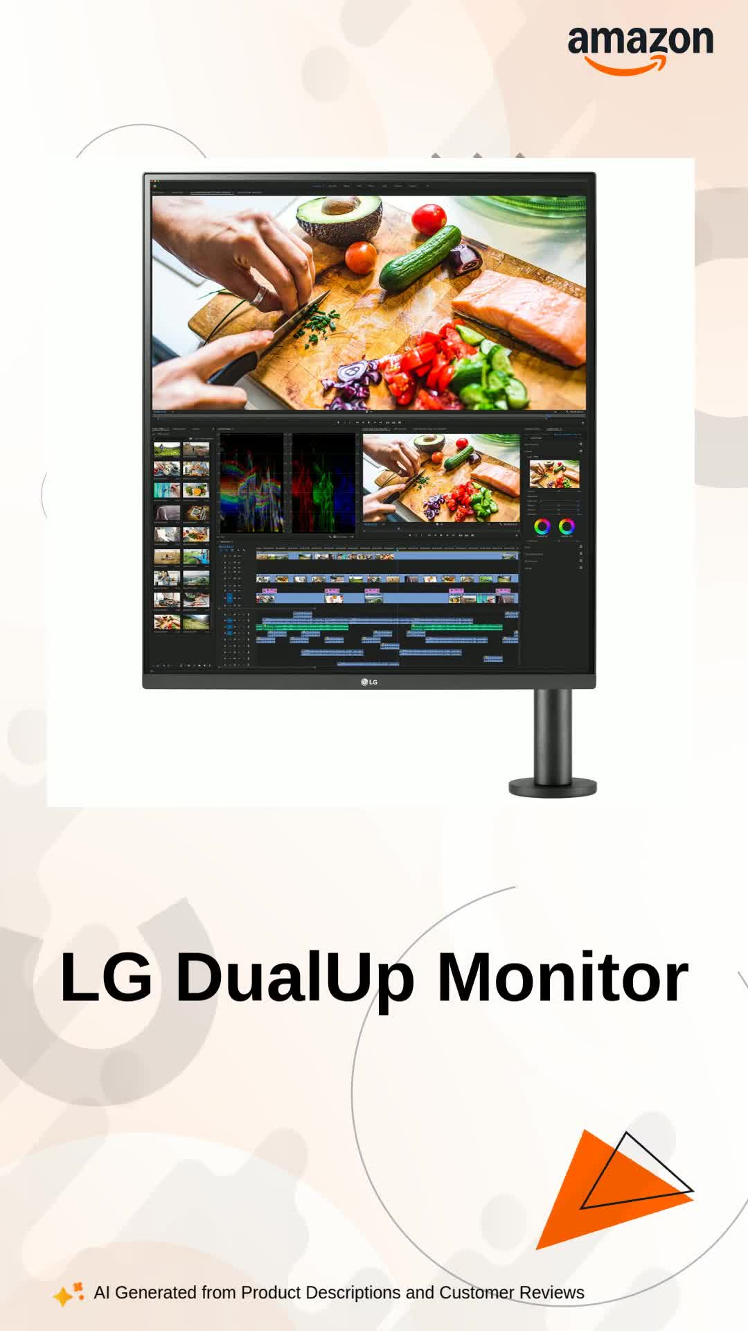 LG 27.6 (70.1cm) 16:18 DualUp Monitor with Ergo Stand and USB Type