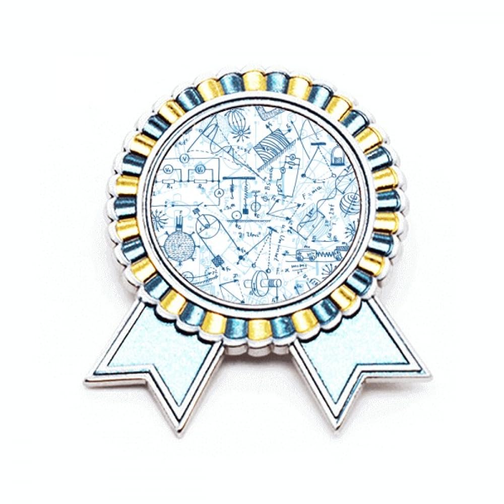 Broche bleue en métal de taille M pour tableau de physique - 4