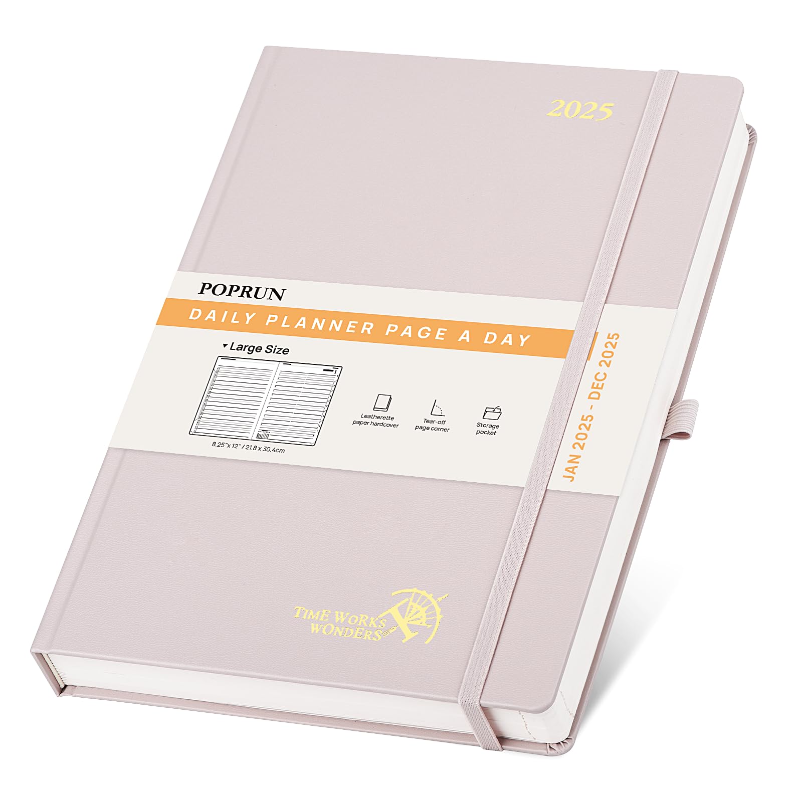 Snapklik.com : POPRUN 2025 Daily Planner One Page Per Day Even Weekends ...