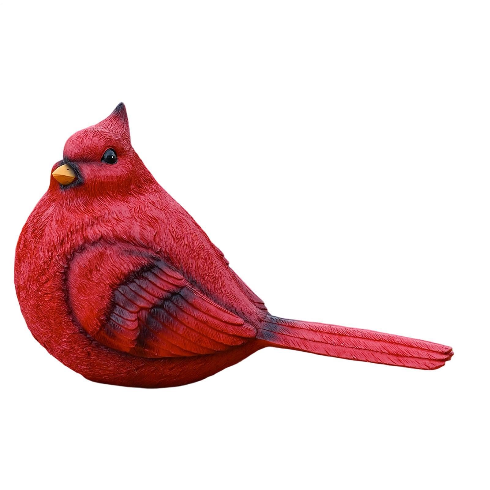 Vogelfigur Harz Gartenskulpturen Sammlerstück Dekoration | Rote Vogel Garten Skulpturen Für Außenbereich Und Innenbereich, Rasen, Zuhause, Terrasse, Landschaftsgestaltung,