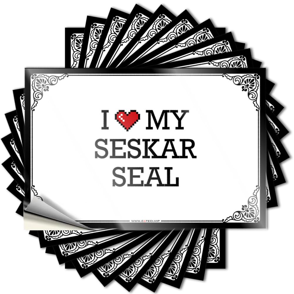 Stickers Core Easy Apply | I Love My Seskar Seal Cozy Garage Peel and Stick(6X9CM)