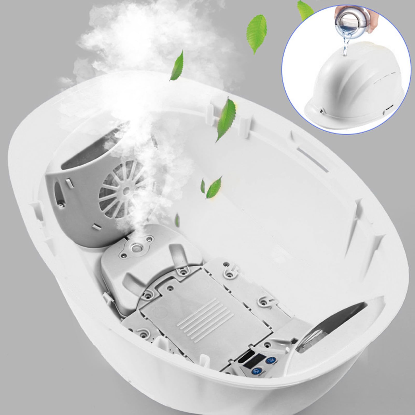 Casco, Ventilador de Refrigeración Casco de Seguridad con Ventilador Doble y Casco de Seguridad de Refrigeración Ligero y Transpirable para Sitio de Trabajo de Construcción