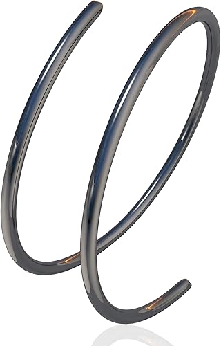 Miniatura 19 de Spiral Thin Nose Rings, Silver, Gold, Rose Gold, Black