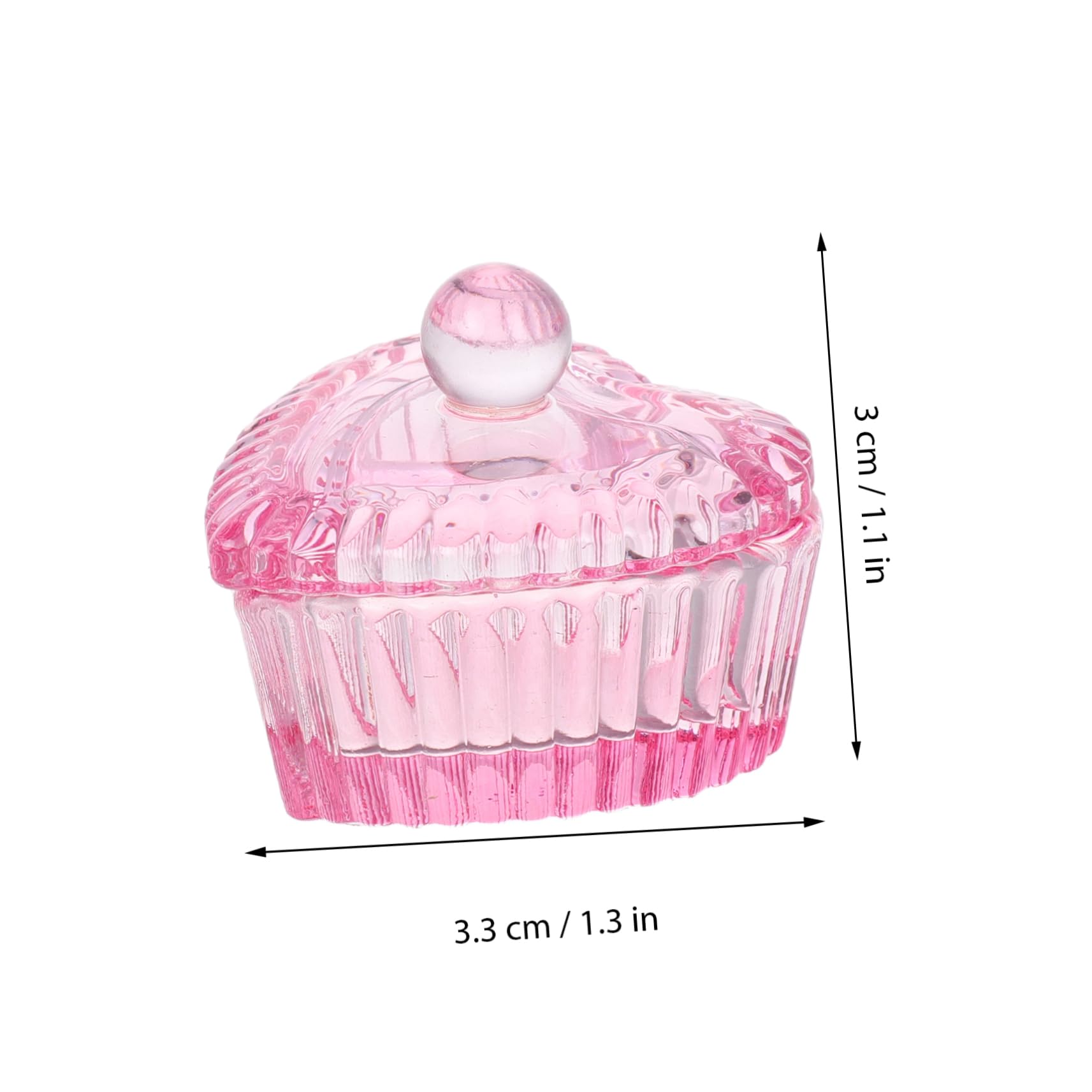 FOMIYES Heart Shaped Dappen Dish Monomer Holder Glass Cup with Lid for Polish Nail Polish Remover Essential Manicure Tool for Home Salon Use