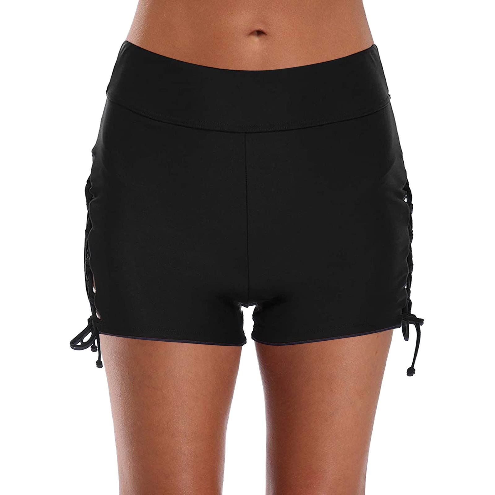 Genérico Bikini Braga Alta Bikinis Bikini Menstrual NiñA Pantalones de Mujer con Control Fruncido y cordón en la Cintura, Traje de baño, Pantalones de baño, Conjunto de BañAdores Mujer