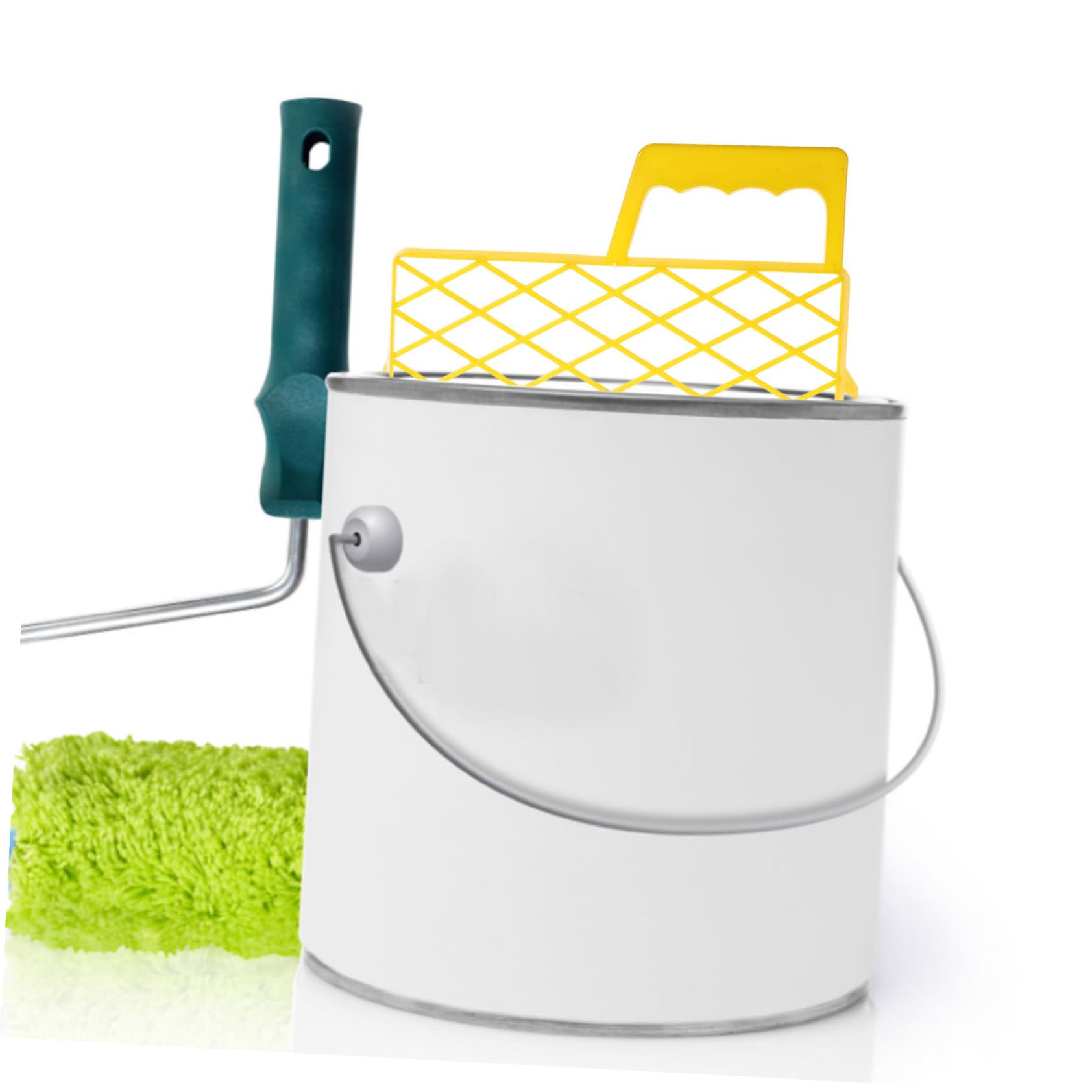 HOMSFOU Filtro Vernice in Plastica Abs con Struttura a Rete Gialla, Facile da Pulire, Design Multifunzionale per Progetti di Pittura Efficaci e Pratici