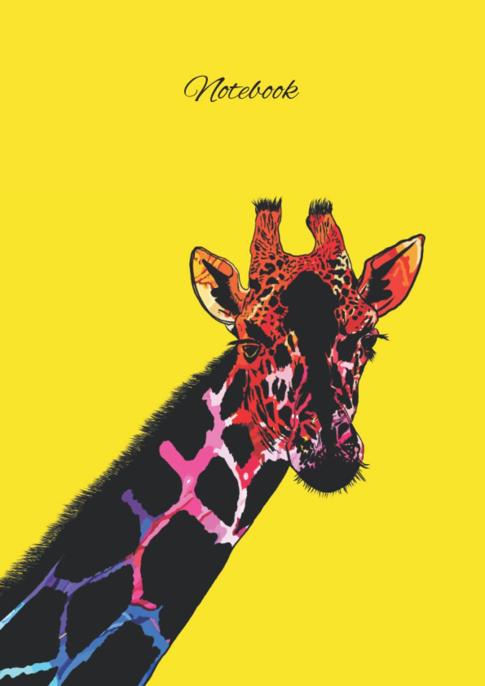 A4 Giraffe Double Yellow Notebook 140 pages: Blank lined paper 210mm x 297mm, high quality cover By Elizabeth Banks