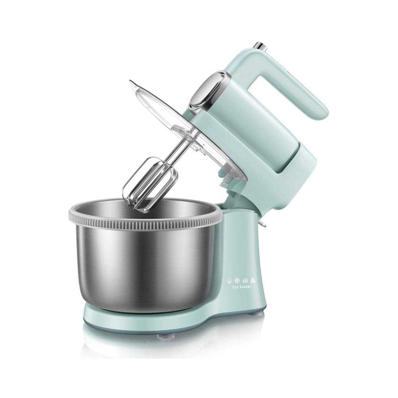 XTZJ Stand Hand Electric Mixer 2 in 1, 300W 9 Speeds with Turbo Handheld Kitchen Mixer with Beaters Dough Hook for Baking Cake, Cookies, Brownies, Dough, Batters, Meringues