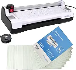 Kit Plastificadora Refiladora 3x1 A4 + 100 Plástico Plastificação KP08 (110)