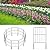 OUSHENG Decorative Garden Fence Fencing 35 Panels, 37ft (L) x 22in (H) Rustproof Metal Wire Border Animal Barrier with Plastic Stakes for Dog Yard Patio Outdoor, Square