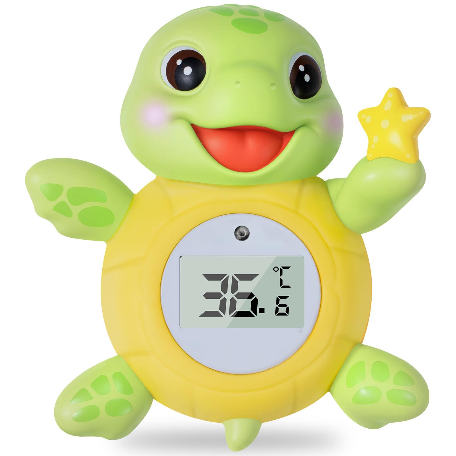 Seeschildkröte Baby-Badethermometer Digital – Badethermometer für die Babybadewanne, Wasserthermometer für Babys mit klarer Anzeige, für sicheres Baden von Neugeborenen und Kleinkindern
