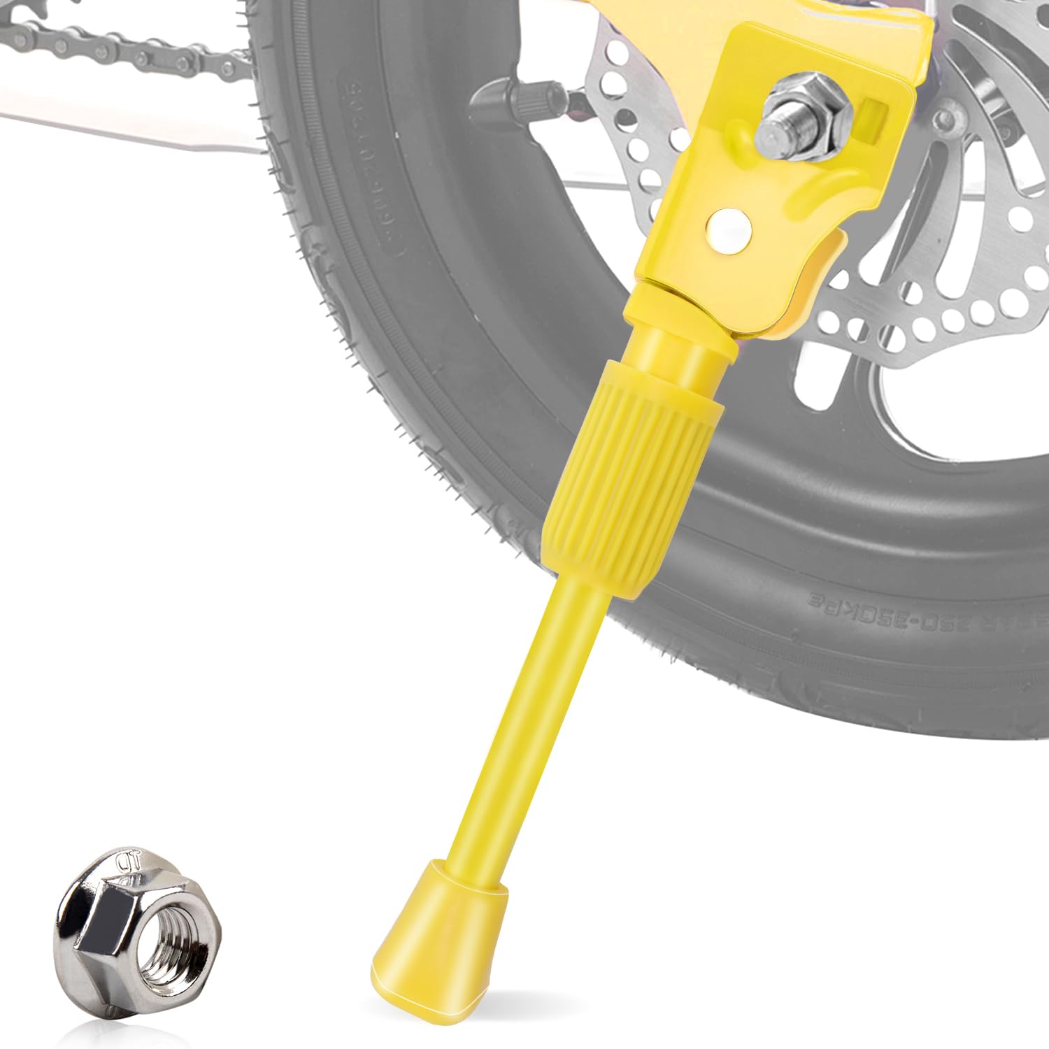 LEICHTEN Kickstand for Kids Bike Fits 20 Inch Wheels Kids Bicycle, Yellow