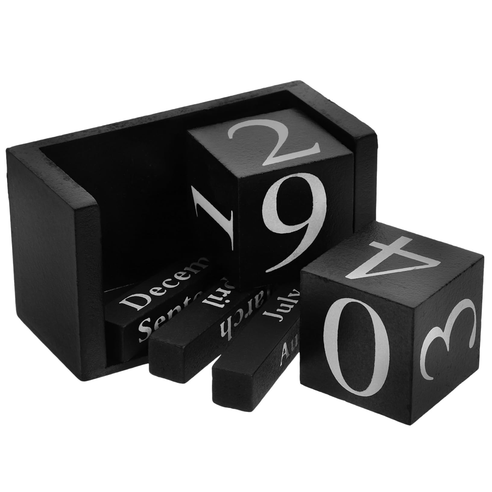Operitacx 5st Kalender Aus Holzblöcken Stehender Kalender Eleganter Tisch Für Den Täglichen Gebrauch Eleganter Block Hölzern Einfach Büro Kleiner
