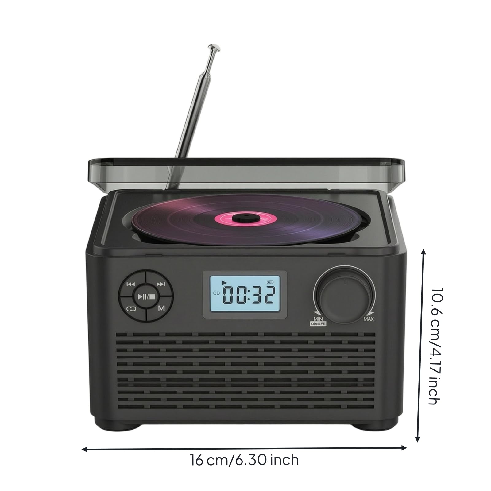 Portatile Boombox Lettore Musicale Stereo Sistema Con Ingresso Usb Tf Lettore di Schede Radio Tuner Jack Cuffia Da Tavolo Design Housing adatto per scaffali controsoffitti dormitori