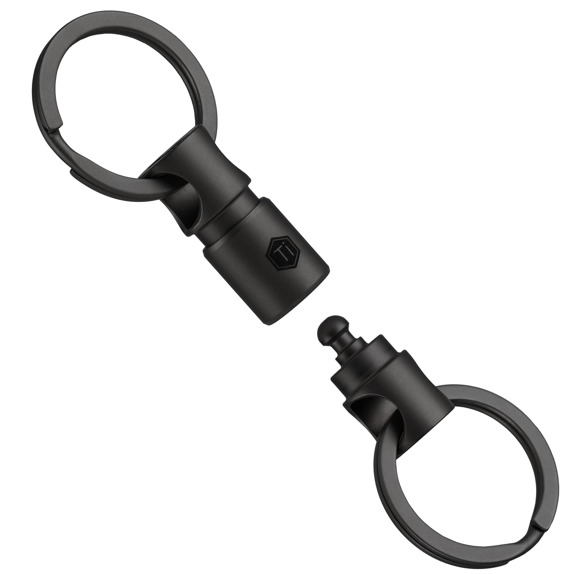[KeyUnity] KA45 Titanium Key Ring 360° Swivel Connector Breakaway Quick Release Keychain with Key Ring