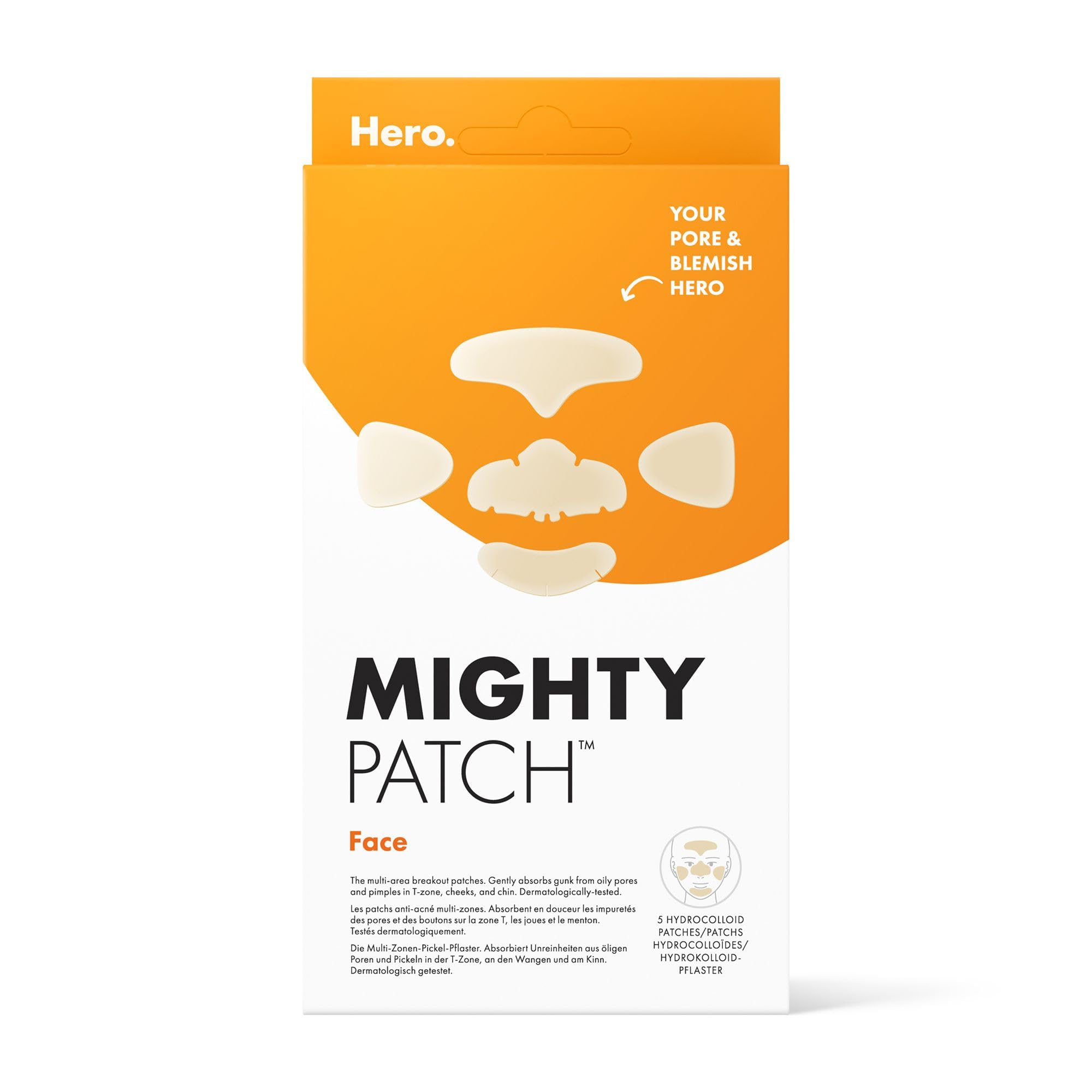 Hero Mighty Patch™ Face Spot Patches, Set Of 5 Hydrocolloid Pimple Patches