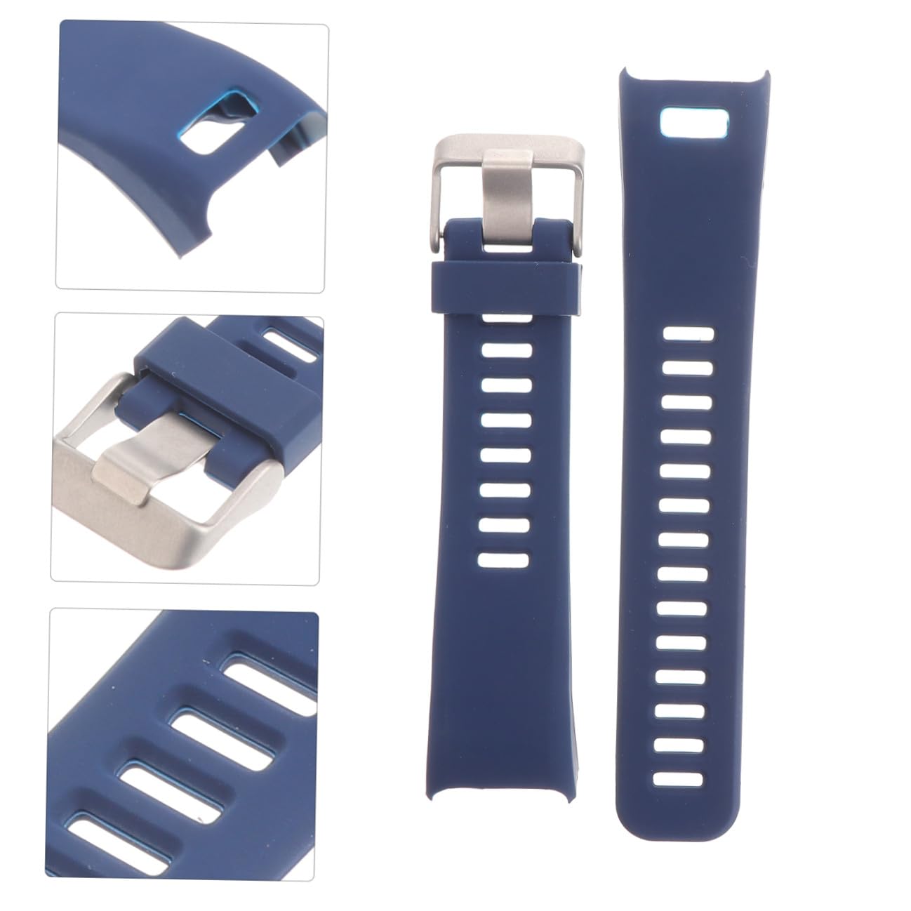 Toddmomy Silikonarmband Ersatz für Hr mit Schnellverschluss Flexibles Sport Uhrenarmband Hautverträglich Mitternachtsblau Kompatibel für Fitness Tracker
