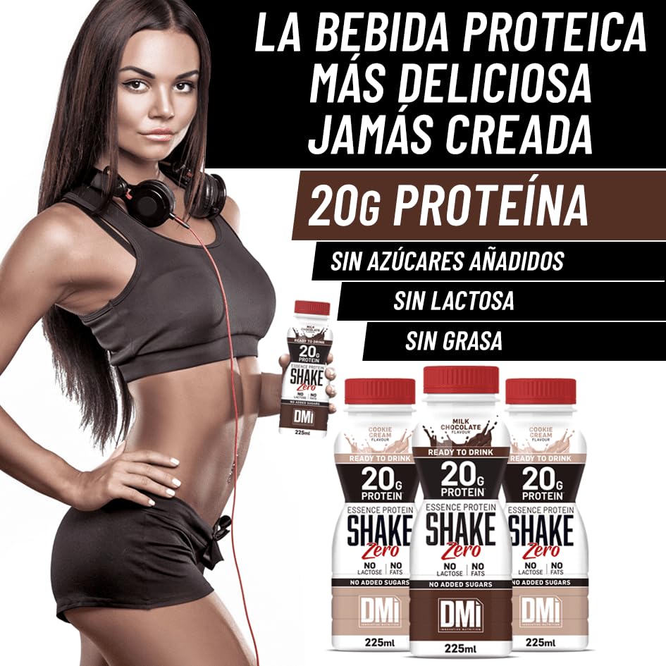DMI-ESSENCE PROTEIN SHAKE ZERO (12 x 225 ml) (12 x 225ml, Cookies cream)