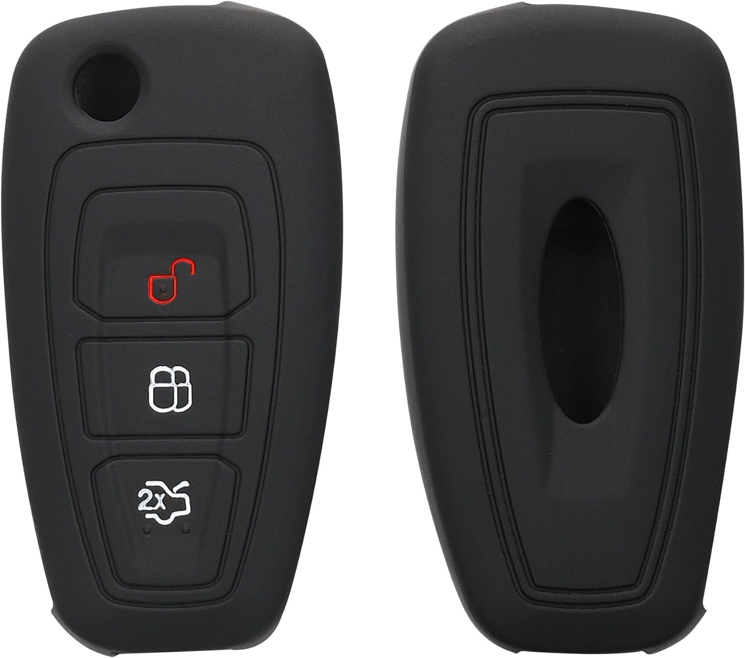 Confezione chiave auto per Ford ST Line Fiesta Focus Mondeo Ecosport Kuga Puma Edge Fuga Custodia portachiavi auto in pelle metallizzata Accessori  34