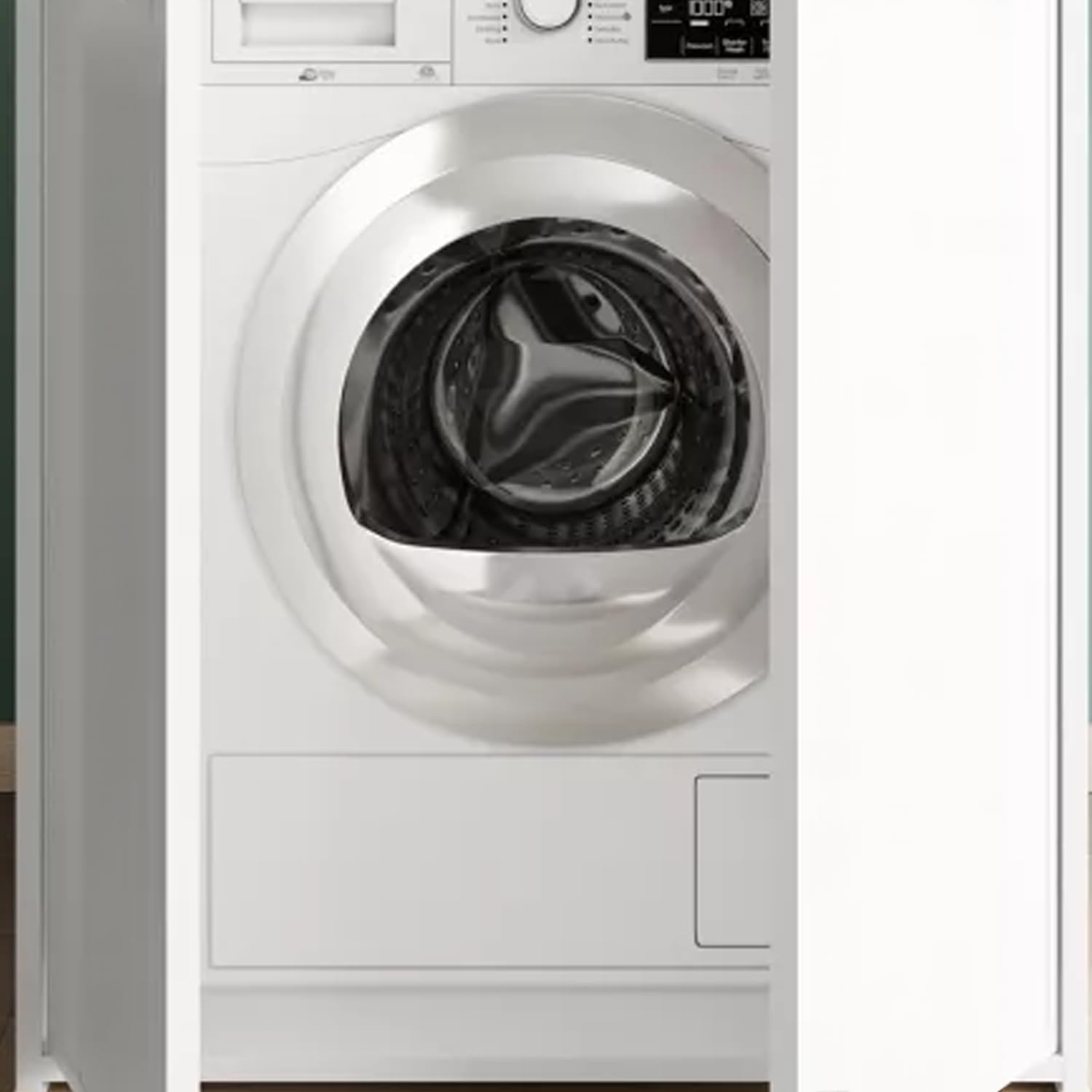 Avilia Mobile Coprilavatrice Con Ante | Box per Lavanderia | Copriasciugatrice da Esterni ed Interni in PVC 68,5x64,5x88cm, Bianco