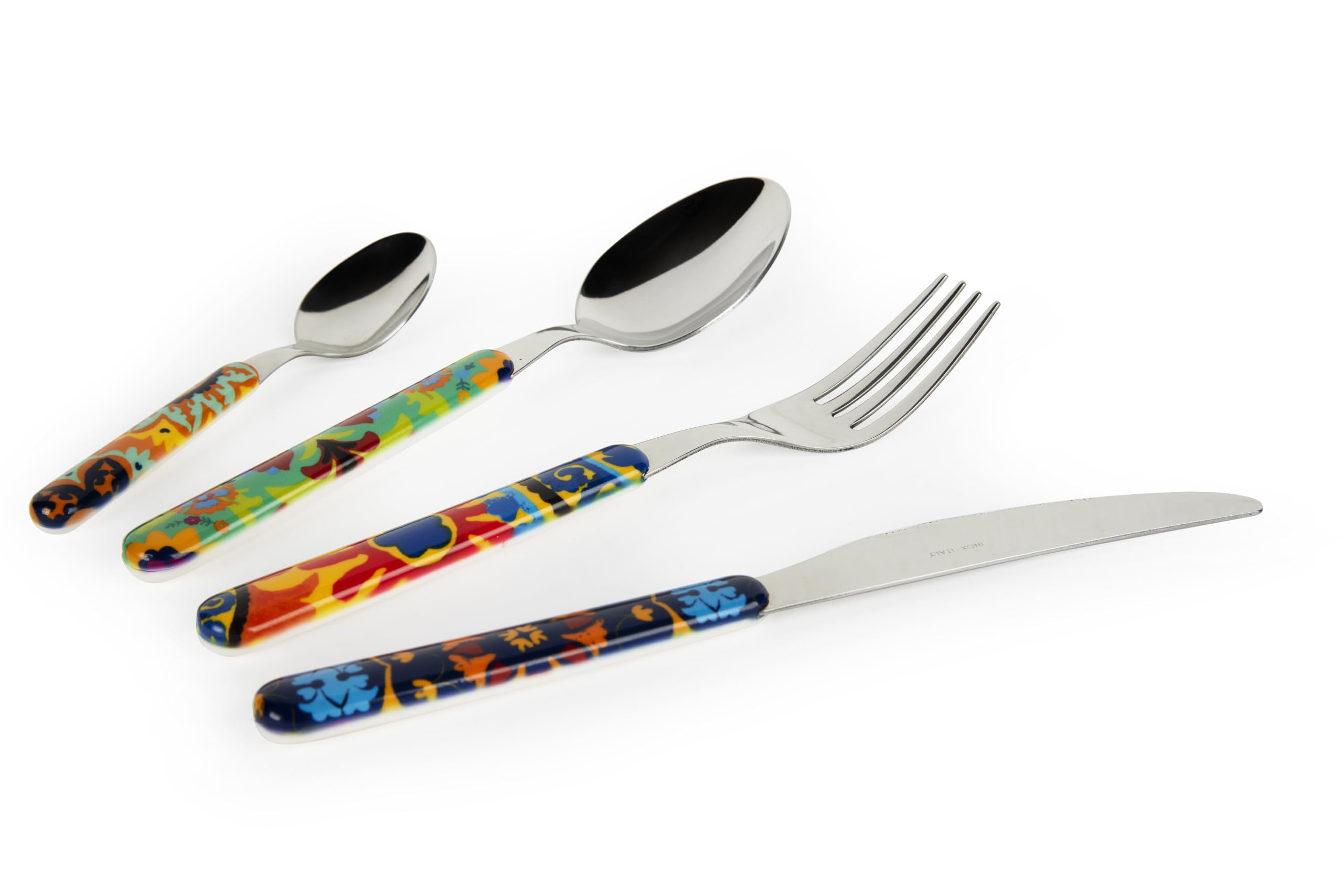 Excelsa New Delhi Besteck-Set, Edelstahl, Griff aus Kunststoff, 24-teilig