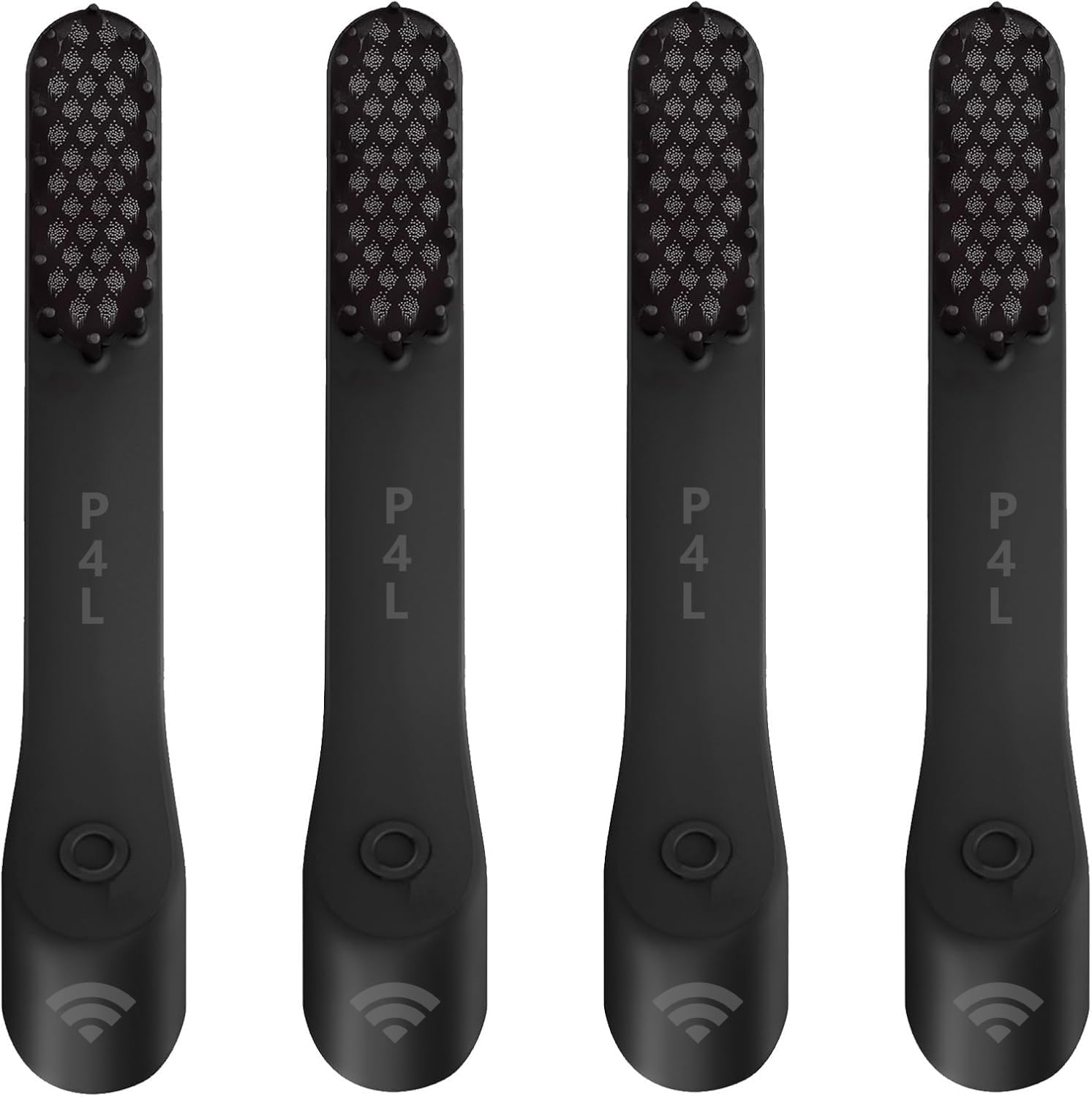 4-Pack Black Toothbrush Replacement Heads Compatible with Quip Electric Brush Head Refill for Quip Black
