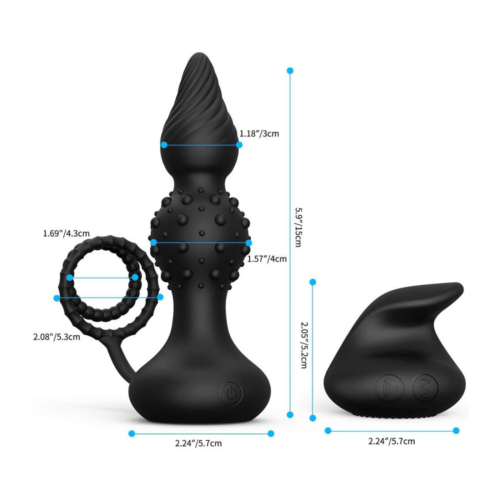 Vibratore Vibratore Potente Plug anale 10 Anello del cazzo Vibrazione 2 in 1 Butt Plug Dildo Masturbatore Macchina del sesso Giocattoli adulti del sesso Uomo Massaggio alla prostata
