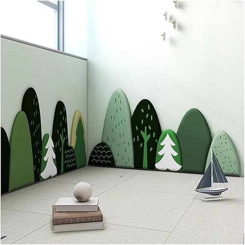 VesFy Paneles de pared 3D autoadhesivos para habitación de los niños, anti colisión, suaves adhesivos de pared acolchados de pared, poliuretano