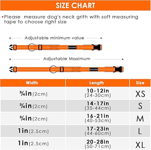 Miniatura 6 de AdventureMore Collar para perro para perros pequeños, medianos y grandes, de neopreno suave, acolchado, de nailon resistente, hebilla de liberación