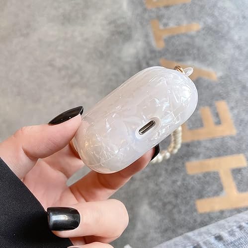 Miniatura 5 de SAMTANY Funda para Airpods Pro 2019 con llavero de perla accesorios para Airpods para mujeres y niñas funda protectora para Apple Airpods Pro funda