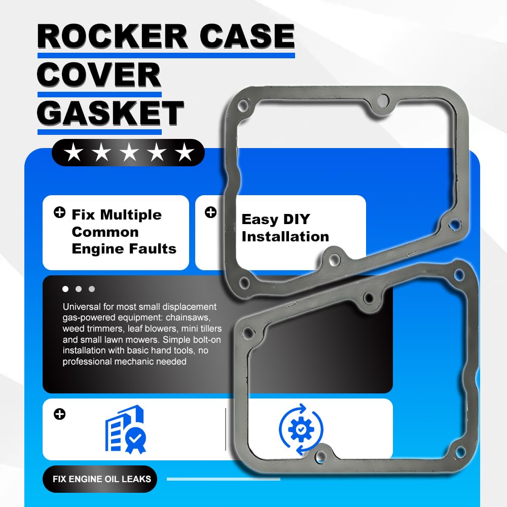 Rocker Case Cover Gasket 11061-1285 11061-7083 Replacement for Kawasaki FR541 FR600 FR651 FR541V FR600V FR651V FR691V FR730V FS730V FX481V FX541V FX600V FX651V FX691V FX730V 4 Pack