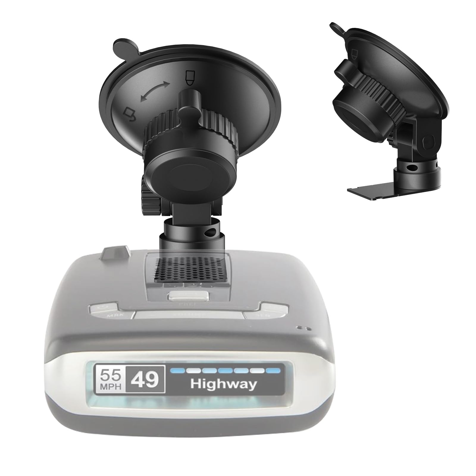 Car Radar Detector Mount, Suitable for Escort MAX, MAX 2, 2015-2019 MAX360 Radar Detector, Windshield and Dashboard Suction Cup Base, Easy to Install