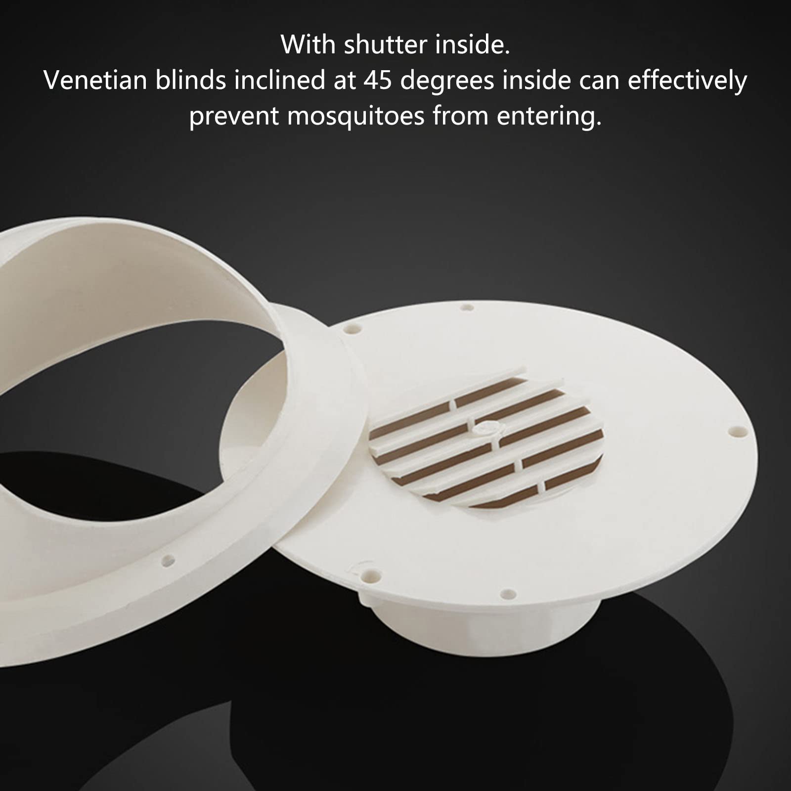 MFFIRE Circular Sombrero Extractor Cubiertas De Rejilla De Ventilación PVC para Rejilla De Ventilación Tapa De Chimenea,110mm