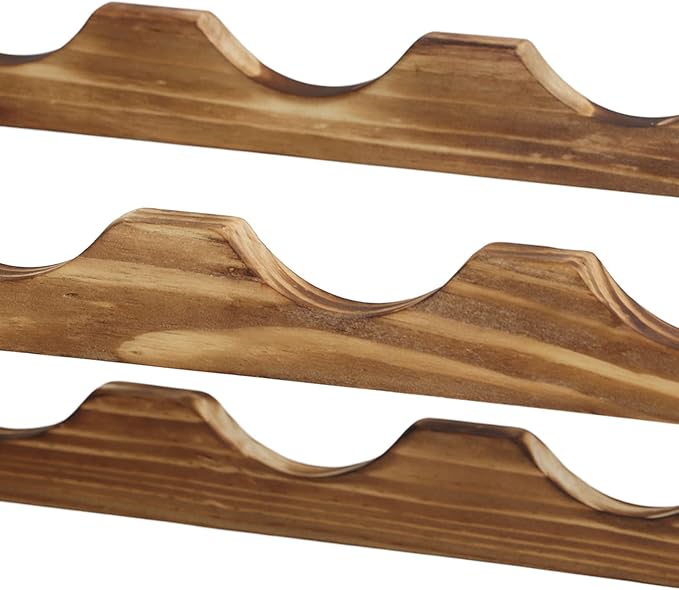 Estante para Vino de Madera de Pino 3 Niveles 15 Botellas Cocina miniatura 6