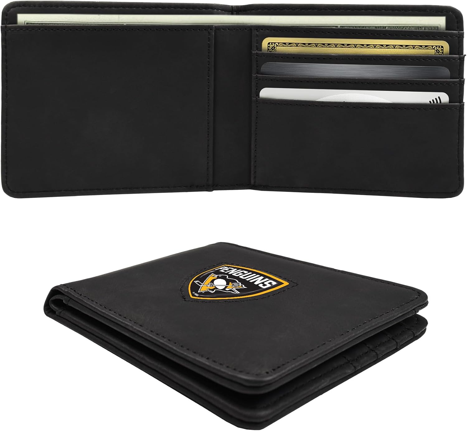 Littlearth NHL Shield Wallet - Officially Licensed Teams In Black & Brown Colors