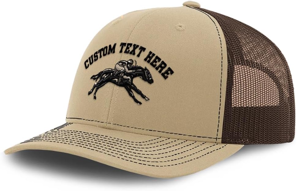 Richardson Mesh Cap Hat Embroidered Jokey Horse Race Trucker Hats for Men & Women