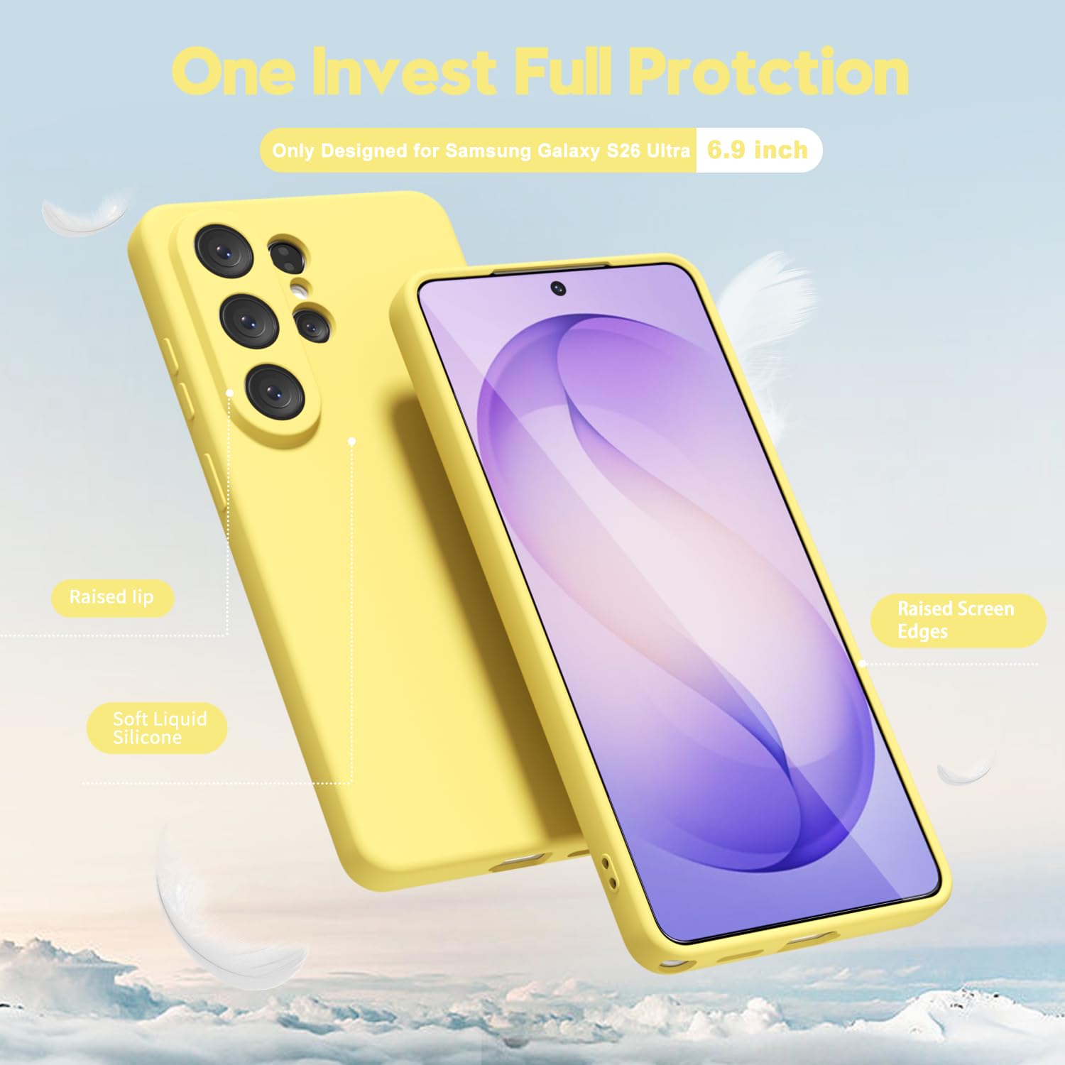 oakxco for Samsung Galaxy S24 Ultra Phone Case Liquid Silicone, Thin Slim Soft Rubber Gel TPU Plain Simple Cover for Women Girl Cute, Matte Solid Color, Brown Khaki Nude — view 583