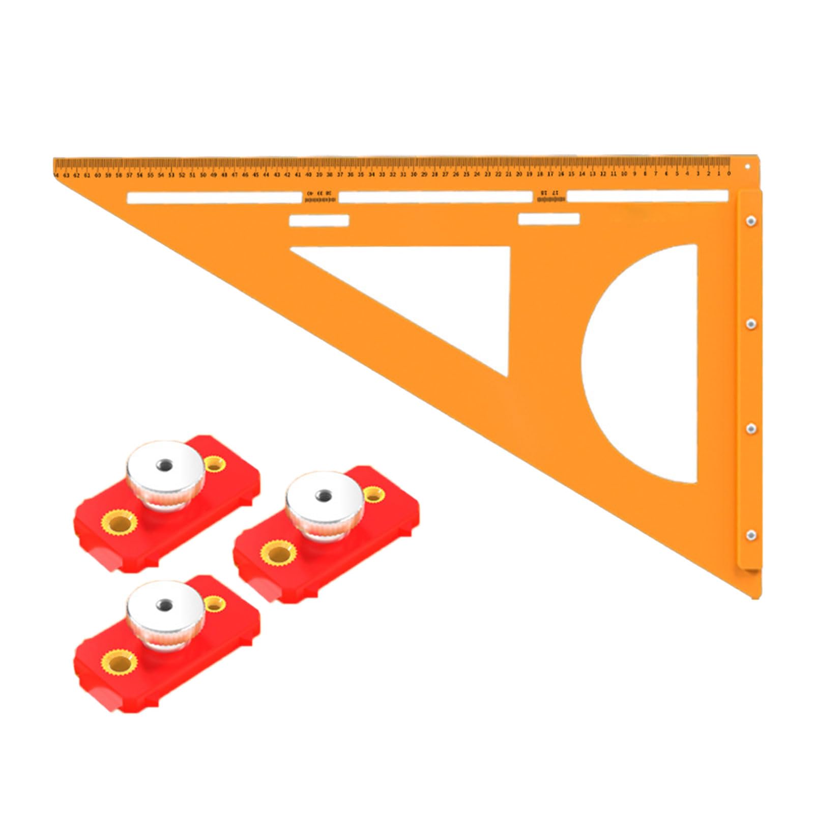 Hdoytxxm B Multi-Function Insulated Measuring Tool For Carpentry, Construction And Craft Applications Ergonomic Insulated Triangle Scale Tool