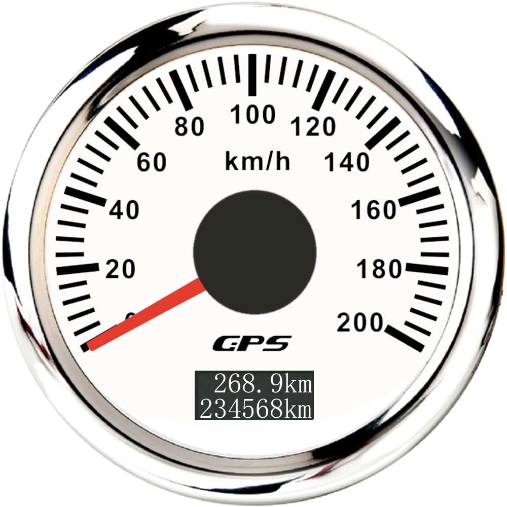 ELING 52mm GPS Speedometer 0-200km/h Speedometer with 7 Colors Backlight for Car RV SUV