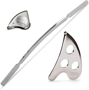 Myofascial Releaser Classic Curve Trio - Crescent Bar, Micro & Original Muscle Scraper Tools, Professional IASTM Gua Sha Kit for Physical Therapy, Medical Grade Stainless Steel Fascia Tools