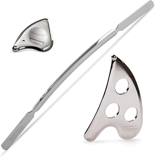 Myofascial Releaser Classic Curve Trio - Crescent Bar, Micro & Original Muscle Scraper Tools, Professional IASTM Gua Sha Kit for Physical Therapy, Medical Grade Stainless Steel Fascia Tools