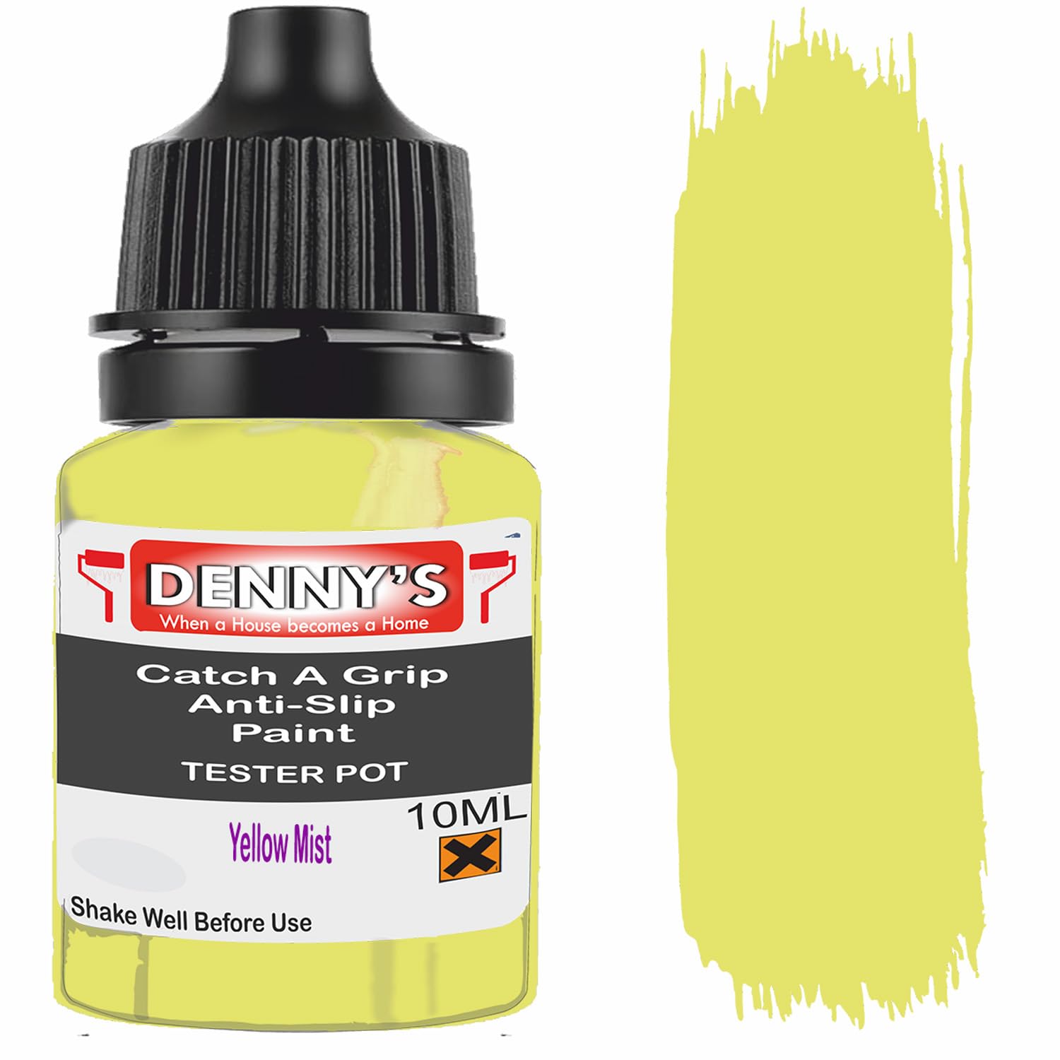 Catch A Grip Anti Slip Floor Paint – Non Slip Coating for Steps, Railings & Garages – 170 Colours, High Adhesion, Quick Dry, Multiple Sizes (Yellow Mist, 10ml Tester Pot)