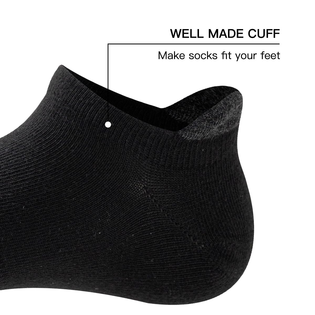 JOYNÉE Calcetines cortos informales para hombre, 20 pares, Negro (20 pares), talla única