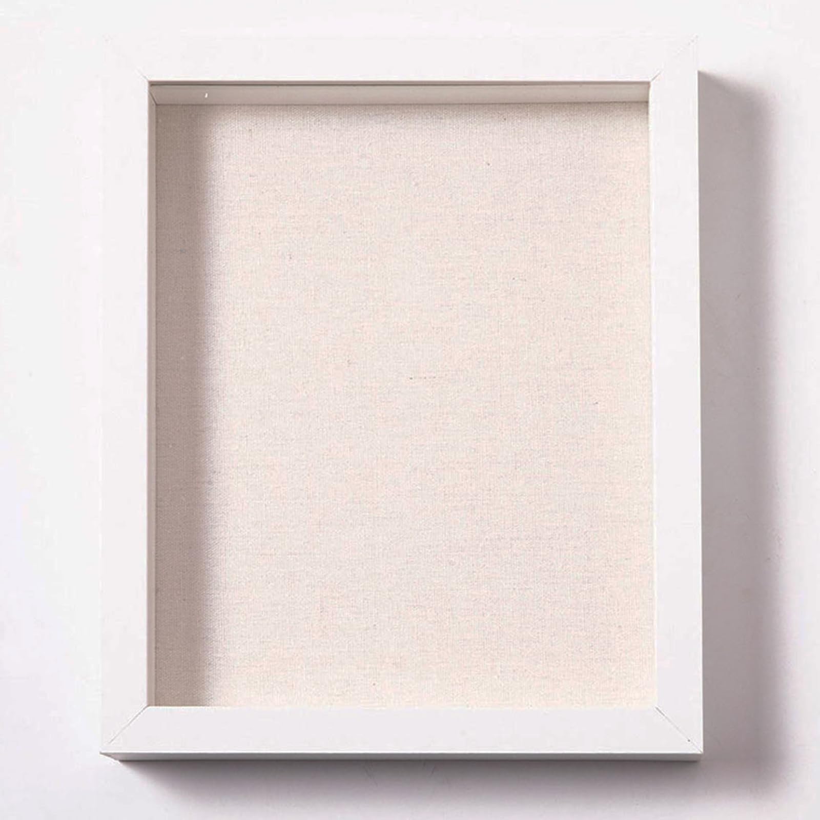Muzilife 3D Bilderrahmen zum Befüllen mit Glasscheibe, 22x27 cm-Tiefer Holz Rahmen Weiß, Objektrahmen Shadow Box, als Geschenk für Familie Freunde usw. (Weiß, 22x27cm)