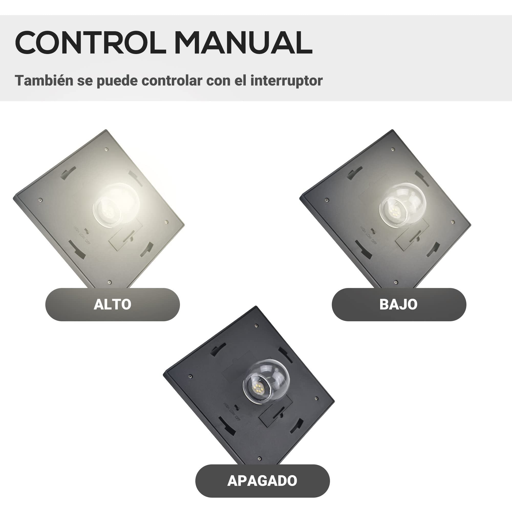 Outsunny Farol Solar de Jardín con 3 Luces LED Impermeable IP44 para Camino Patio 51,5x47x182,5 cm Negro
