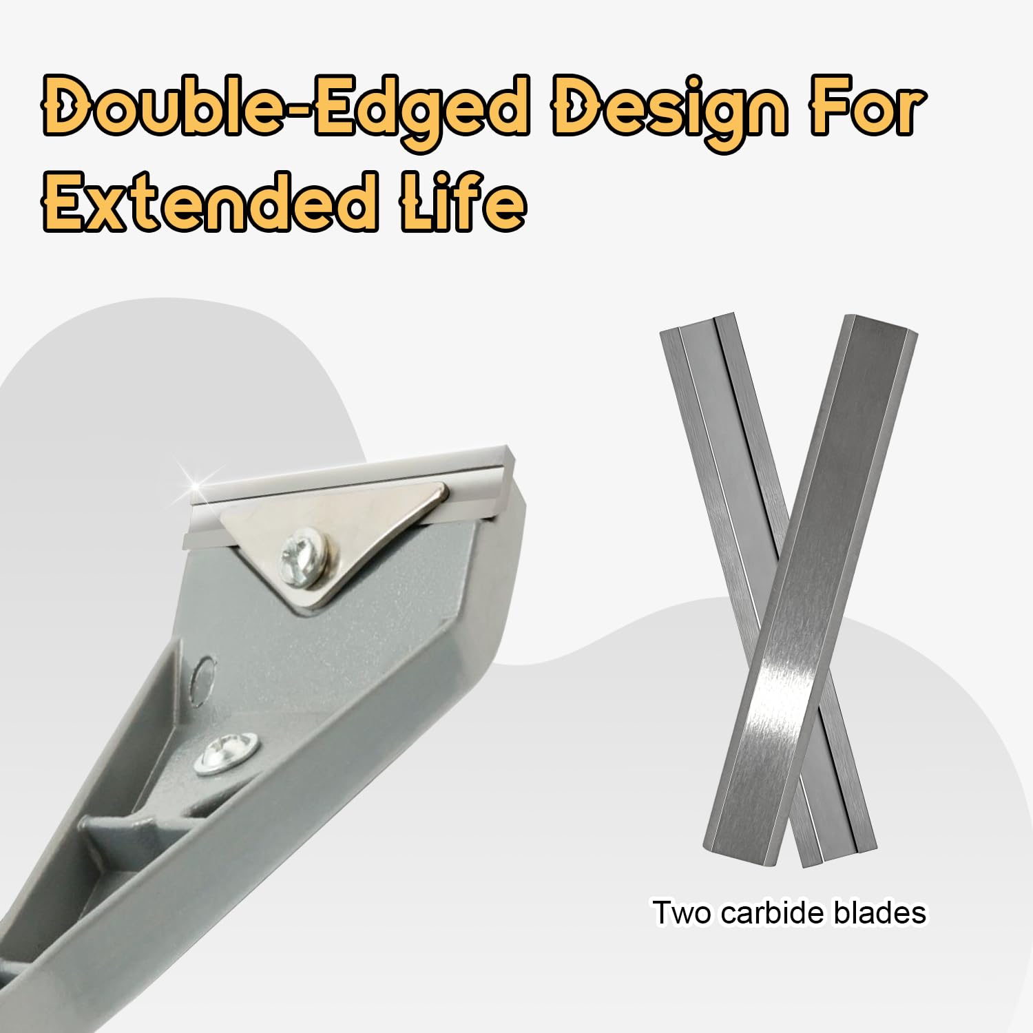 Carbide Scraper Blades, 2-Pack 2.5" Hard Double-Edged Tungsten Steel — Amazon image 5